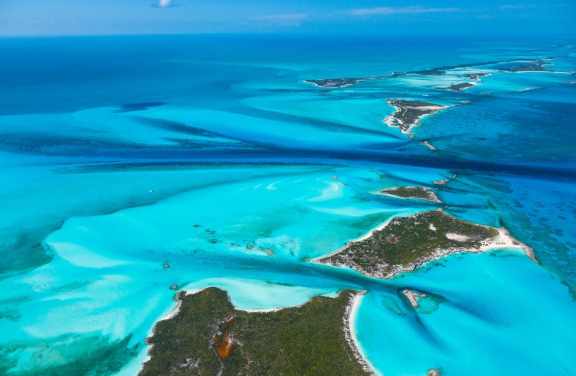 Traumziel Bahamas - Was du alles über die Bahamas wissen musst 7 Luftaufnahme, Exuma, Bahamas, Amerika